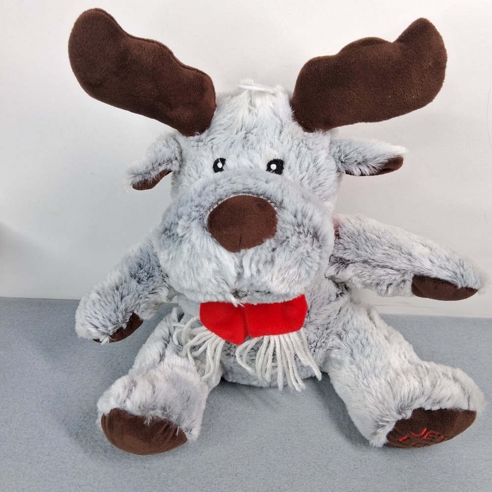 Fiesta Plush Moose Jesus Loves Me Gray Stuffed Animal 11" Holiday Religious Toy
